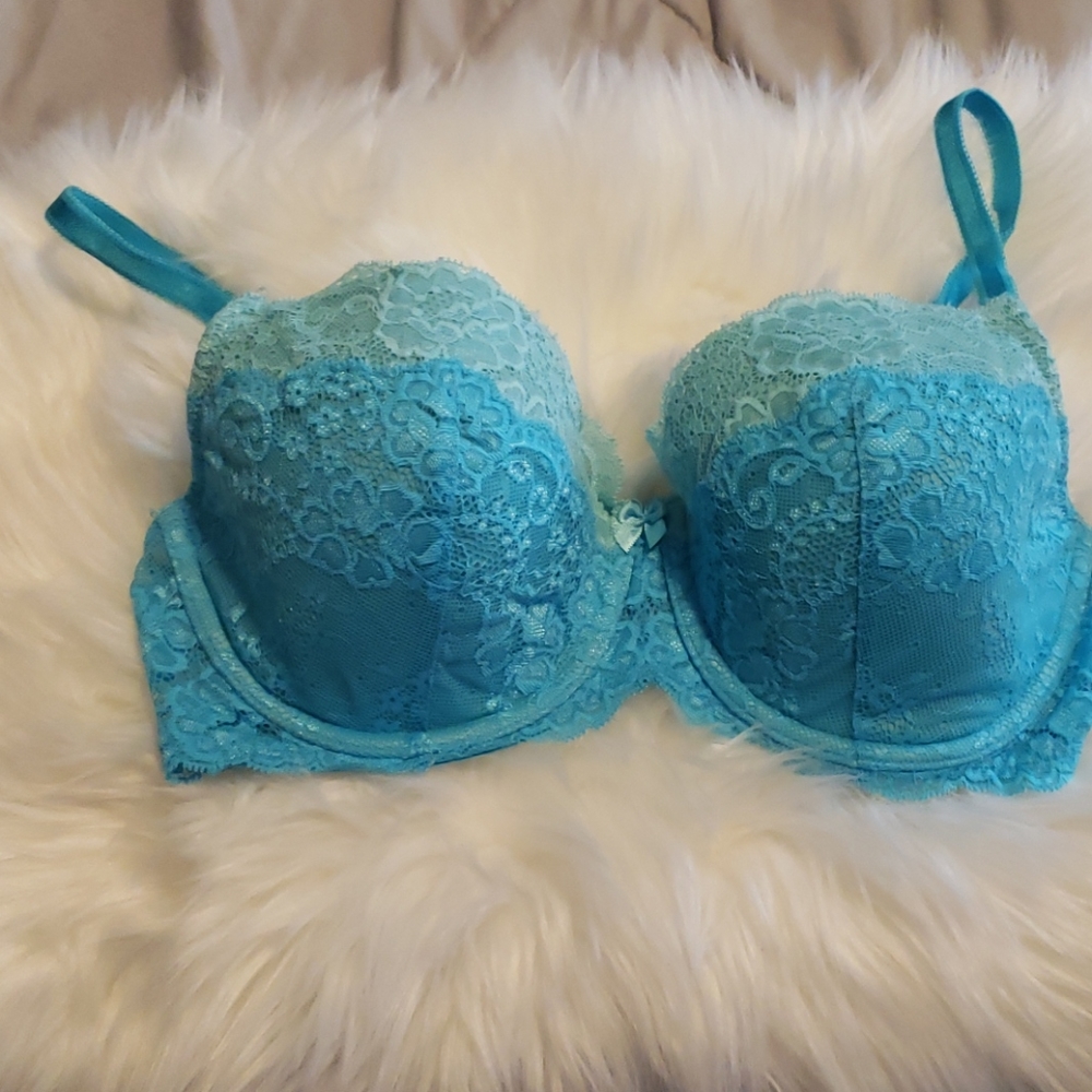 Victoria's Secret Angels blue lace bra 36D
